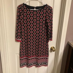 WHBM | Tunic Top Mini Dress Geometric Design EUC XS
